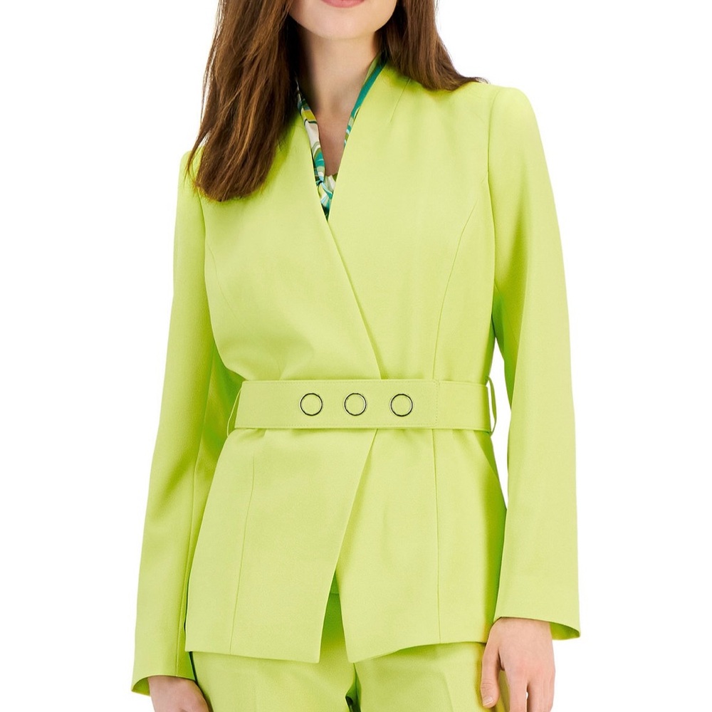 Spring is here!! Time to update with this Lime Green Belted Blazer from Tahari!